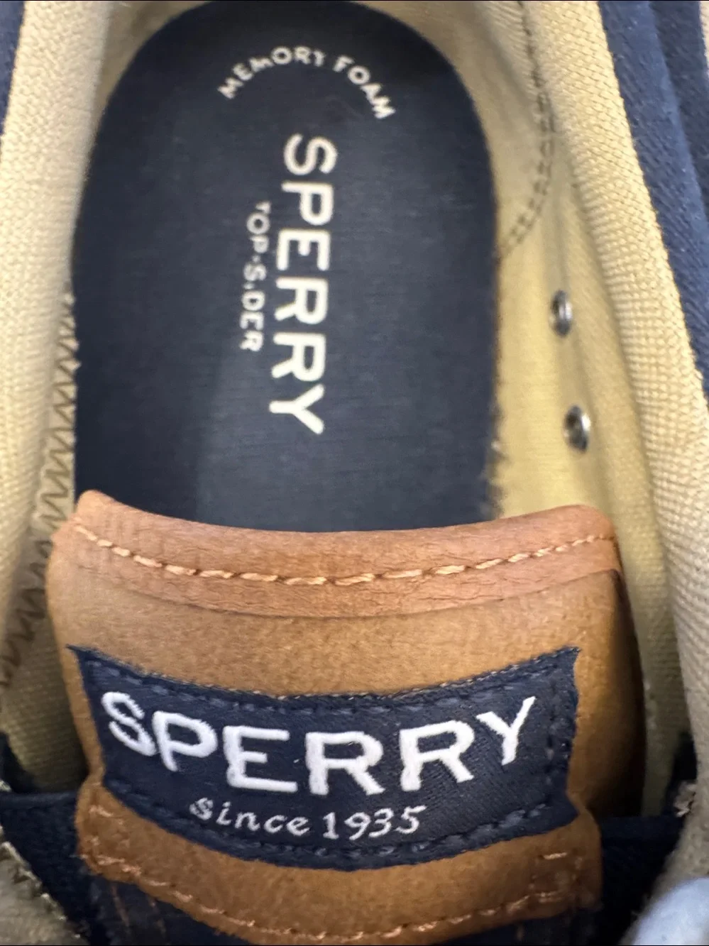 Sperry Navy Top Sider Canvas Lace-Up Men’s Shoes
